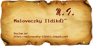 Maloveczky Ildikó névjegykártya